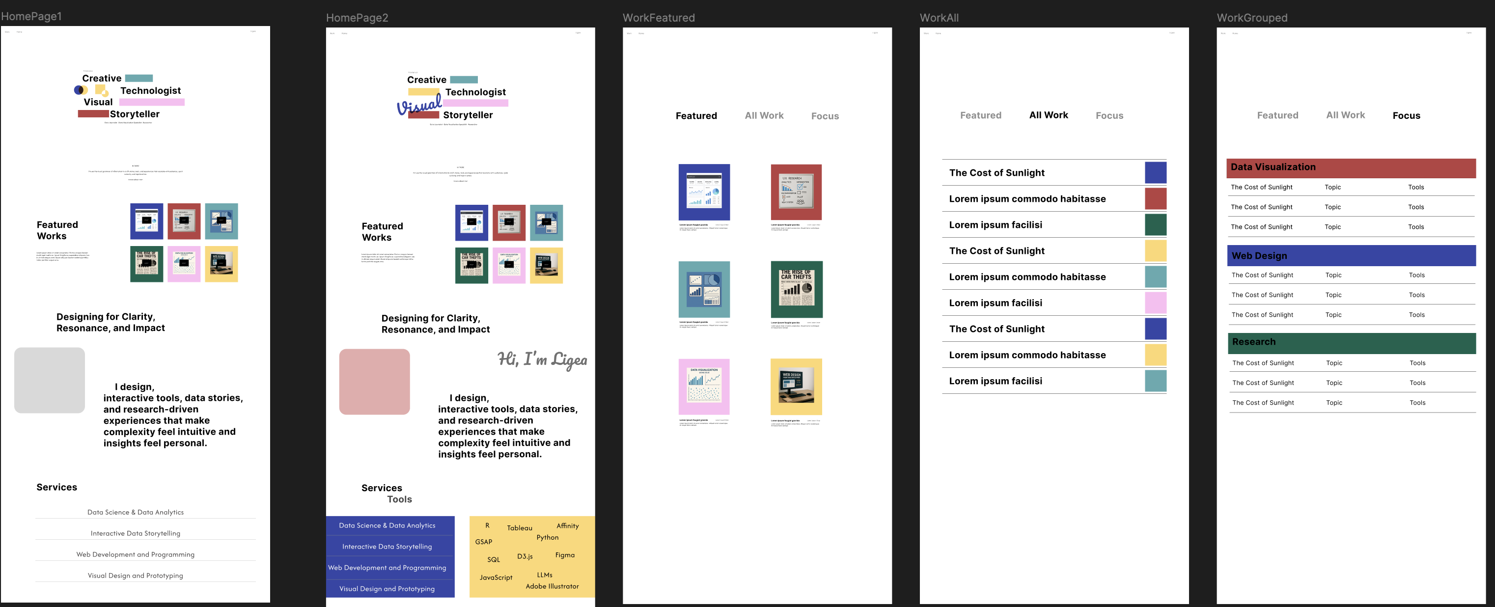 Ligea Portfolio Redesign preview